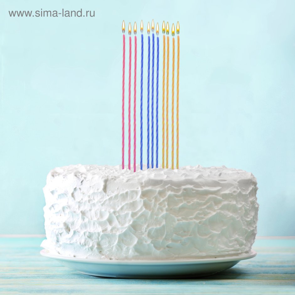 Свечи для торта с цветным пламенем