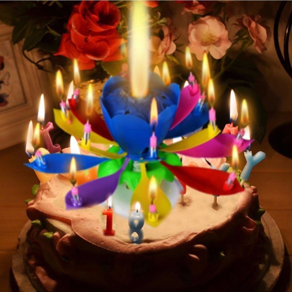 Необычные свечи для торта