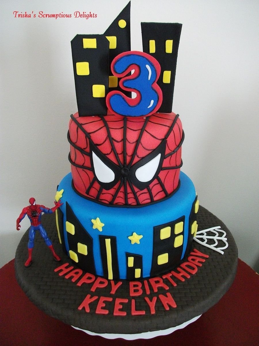 Торт в стиле человек паук на 5 лет