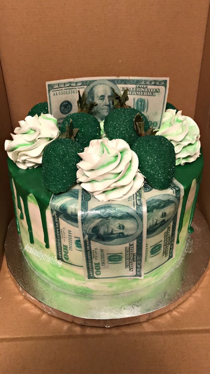 Торт с долларами