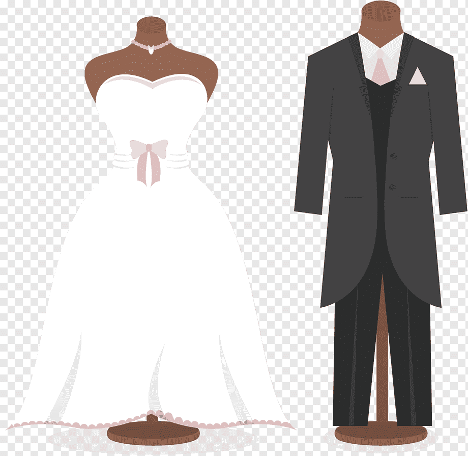 Свадебные платья и костюмы на манекенах