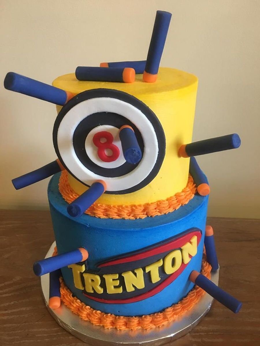 Торт на день рождения мальчику НЕРФ