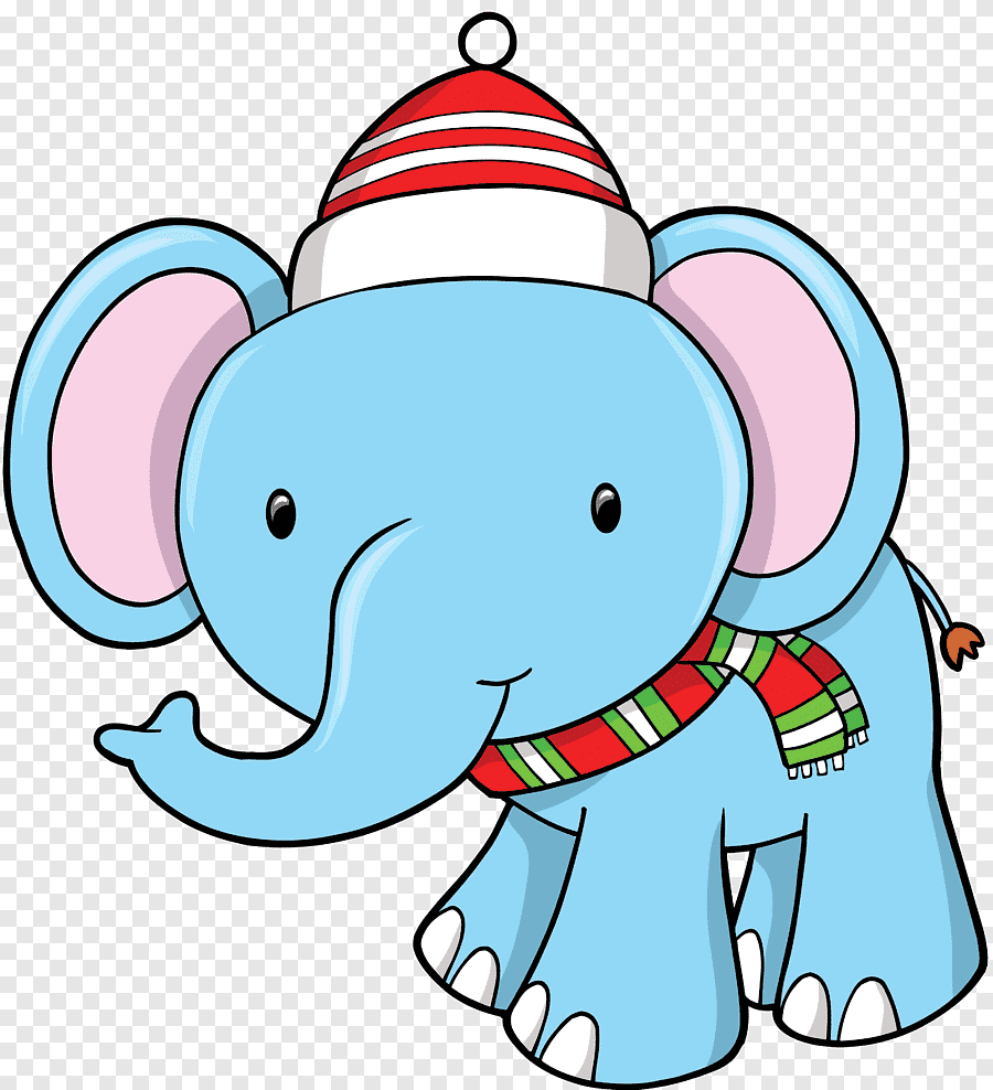 Слоник в новогодней шапке