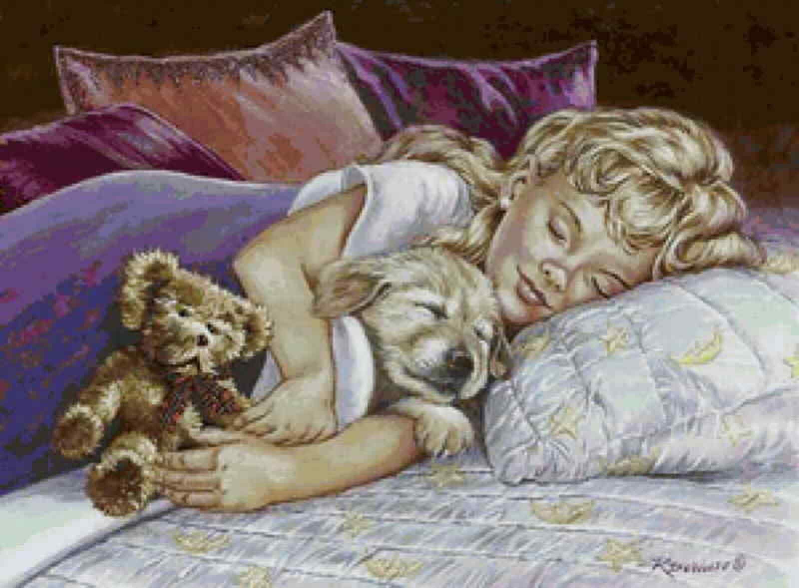 доброй ночи картинки с детьми и животными