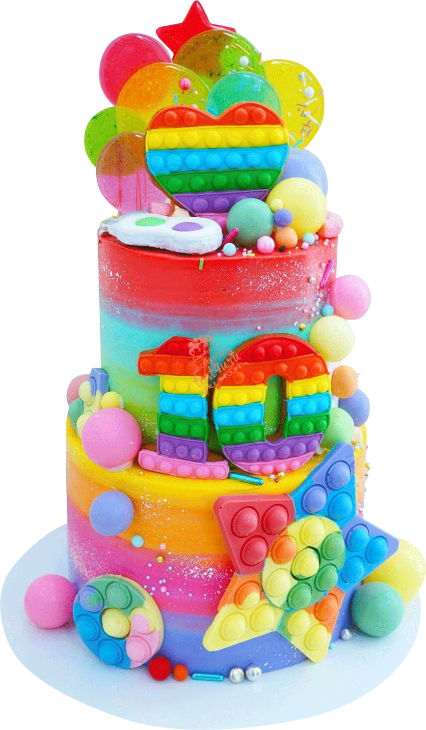Торт двухэтажный на день рождения