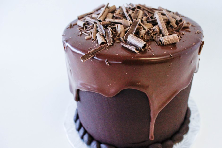 Шоколадный торт внутри