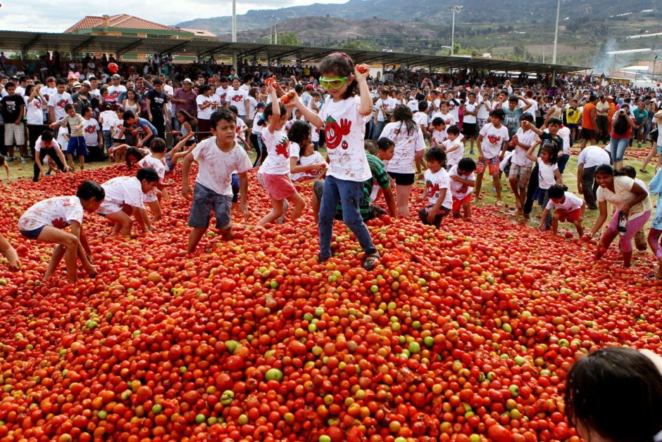 Битва томатами - фестиваль la Tomatina