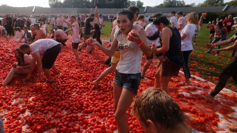 Фестиваль помидоров в Испании ла Томатина
