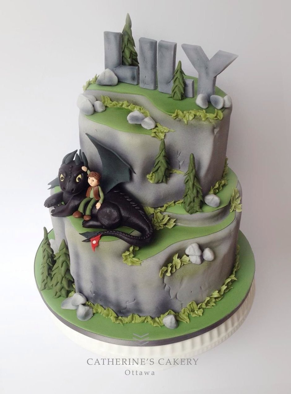 Торт гора с драконами