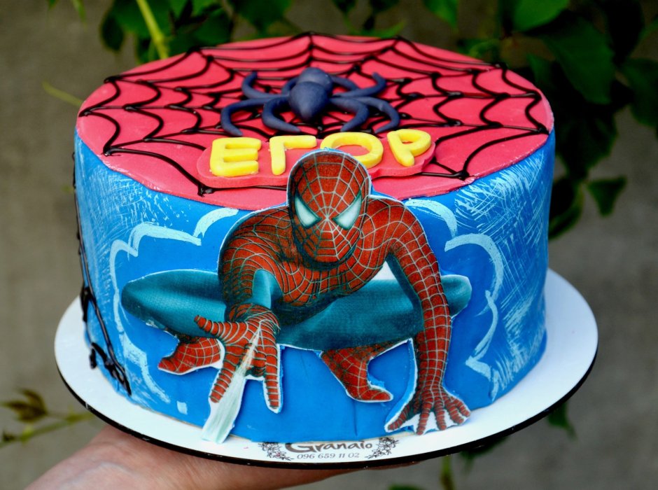 Торт с человеком пауком для мальчика 5 лет без мастики