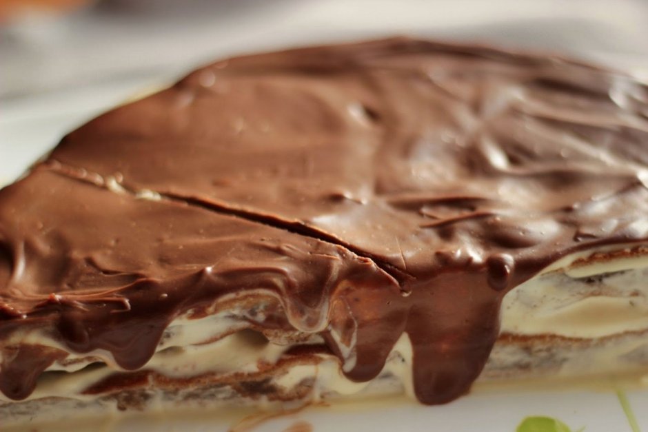 Шоколадный тортик со сметанным кремом
