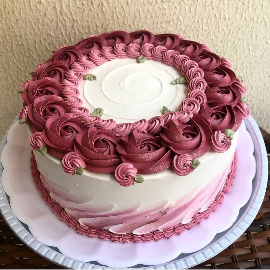 Муссовый торт с цветами