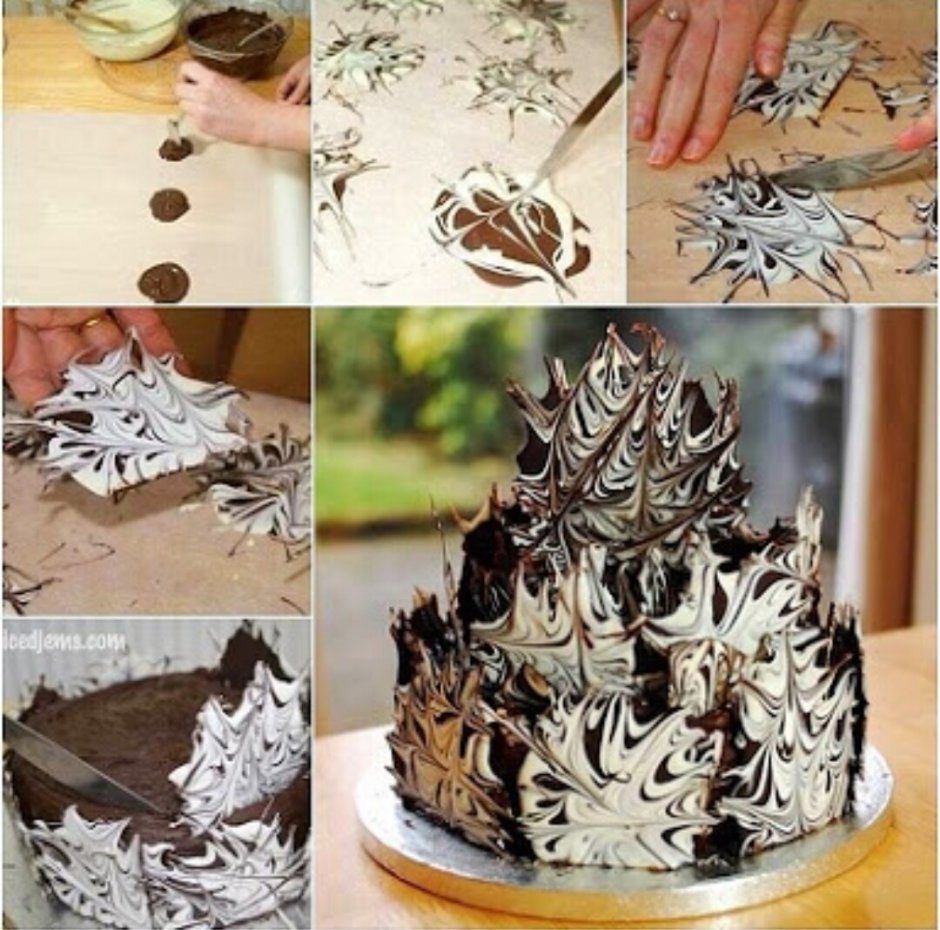 Свадебный торты с украшением из карамели