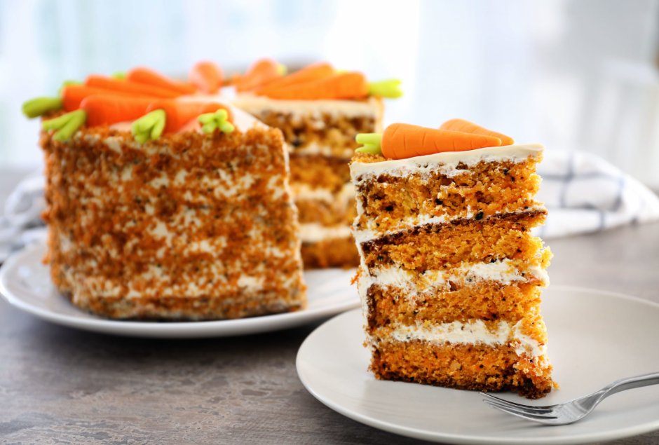 Декор морковного торта Минимализм