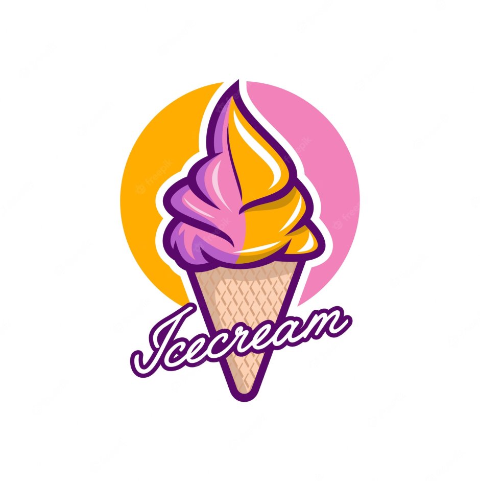 Логотип в форме мороженого