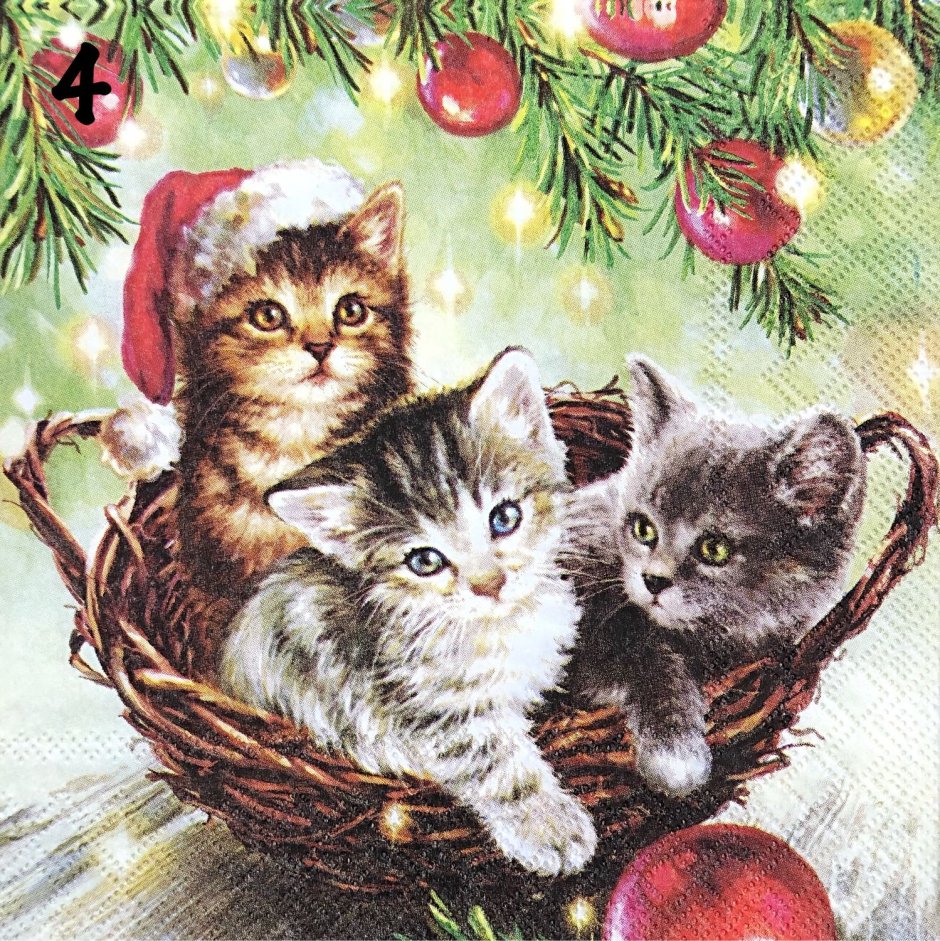 Кот и Новогодняя елка
