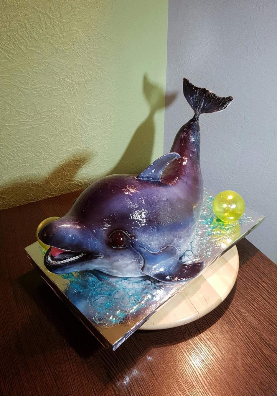 Торт с дельфинами для девочки