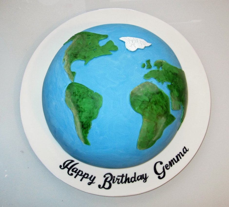 Тортики с изображением планеты земля для детей