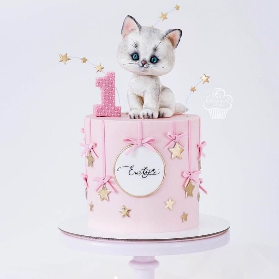 Тортик с котиком для девочки