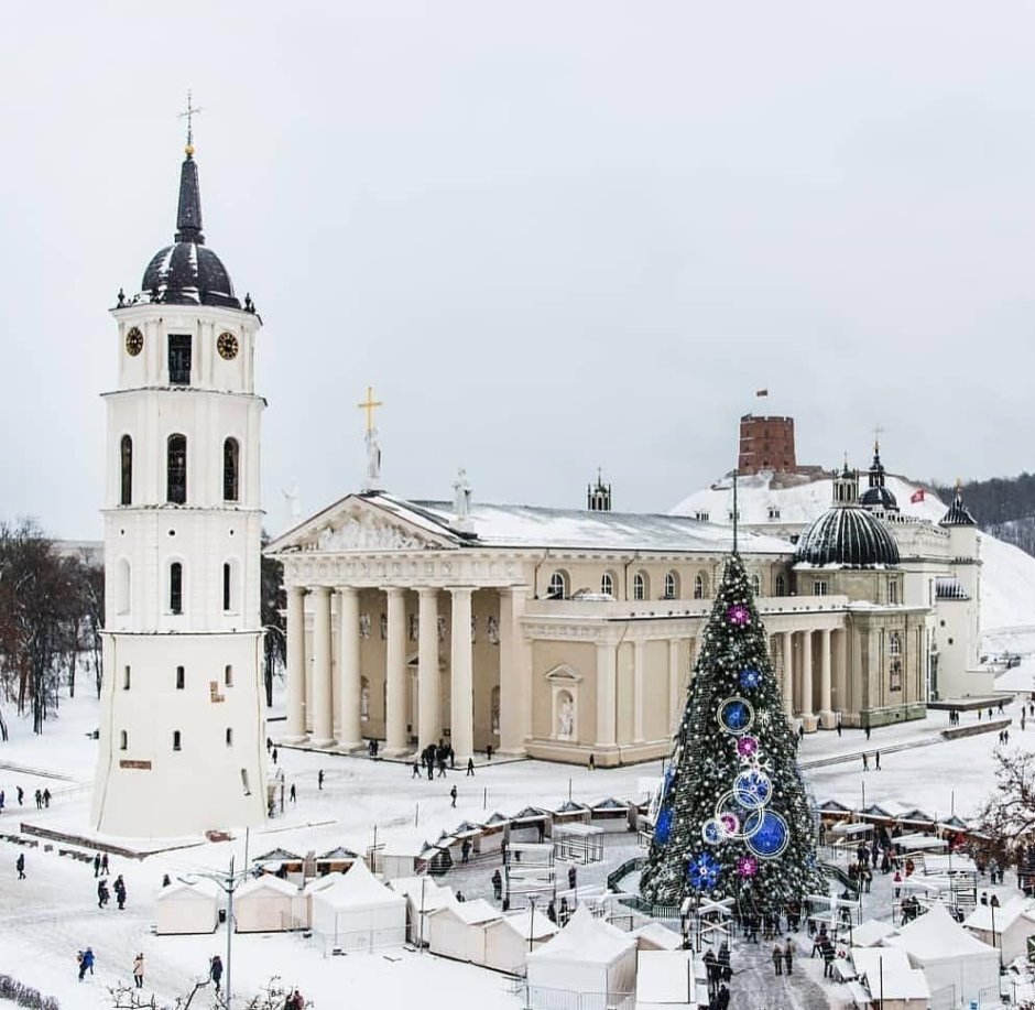 Вильнюс кафедральный собор зимой