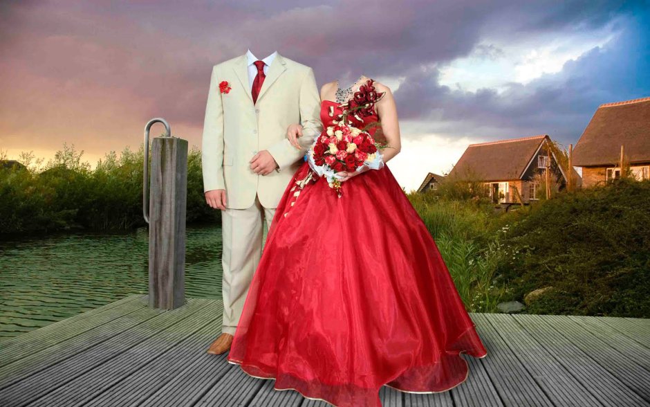 Фотошаблон жених и невеста