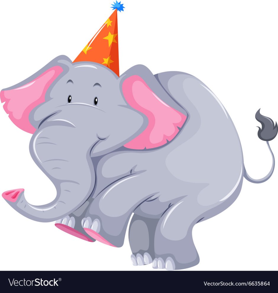 Поздравительная открытка со слоном