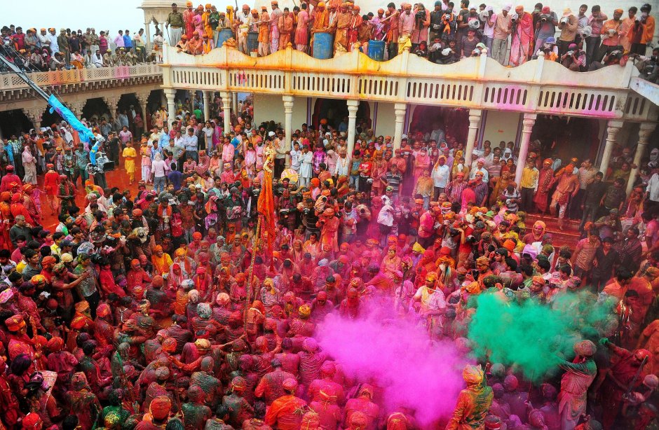 Традиционный праздник в Индии Холи