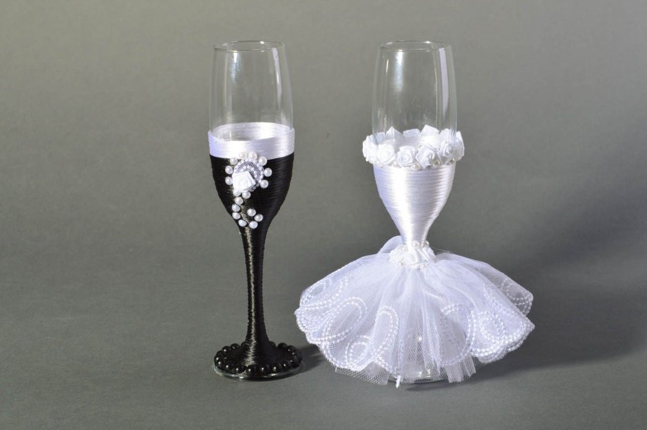 Свадебные бокалы для жениха и невесты