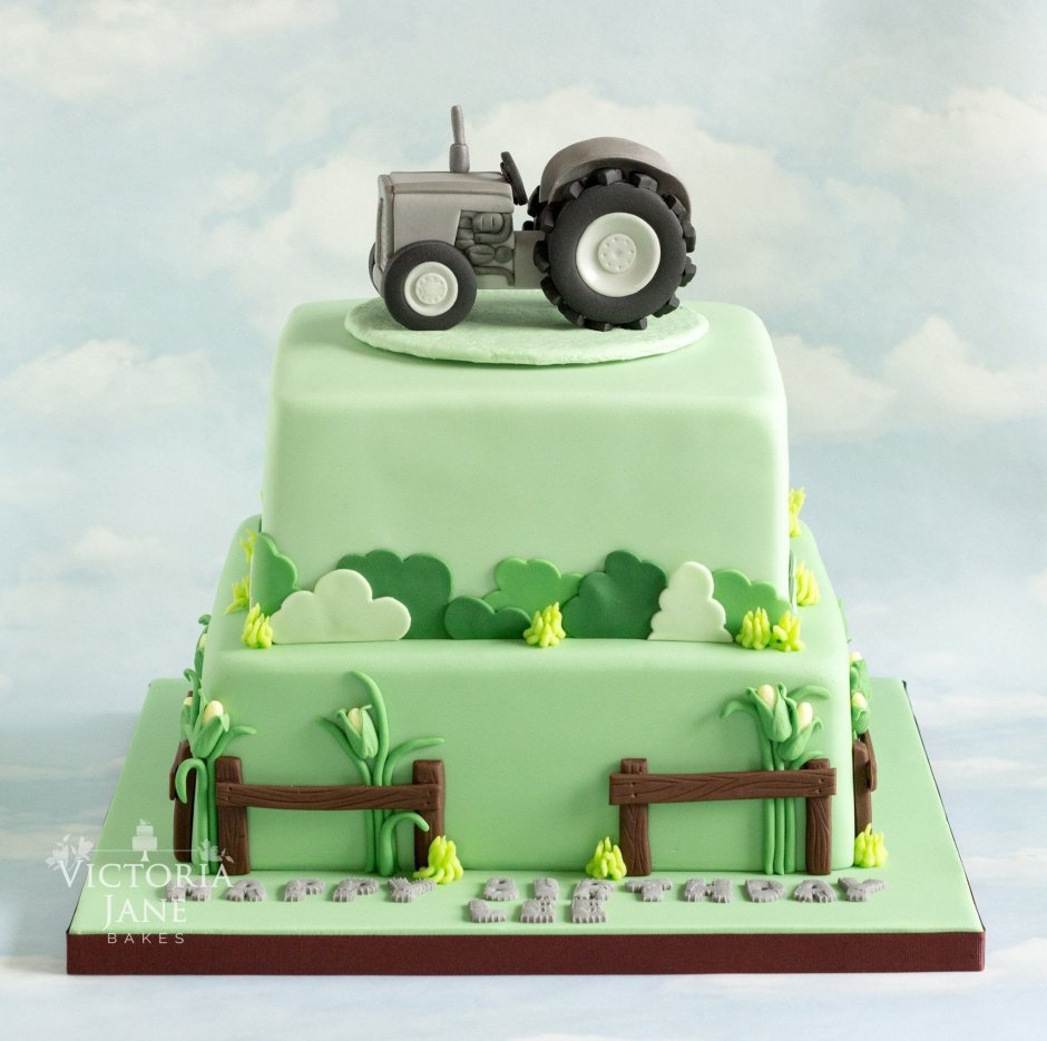 Торт в форме трактора Джон Дир