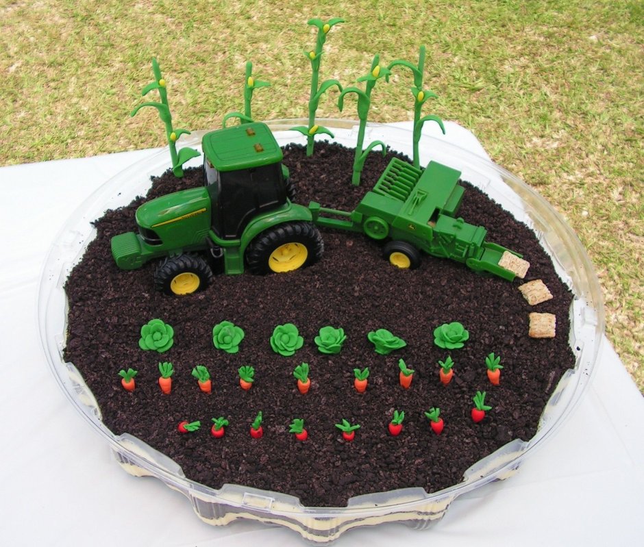 Макет на торт трактор