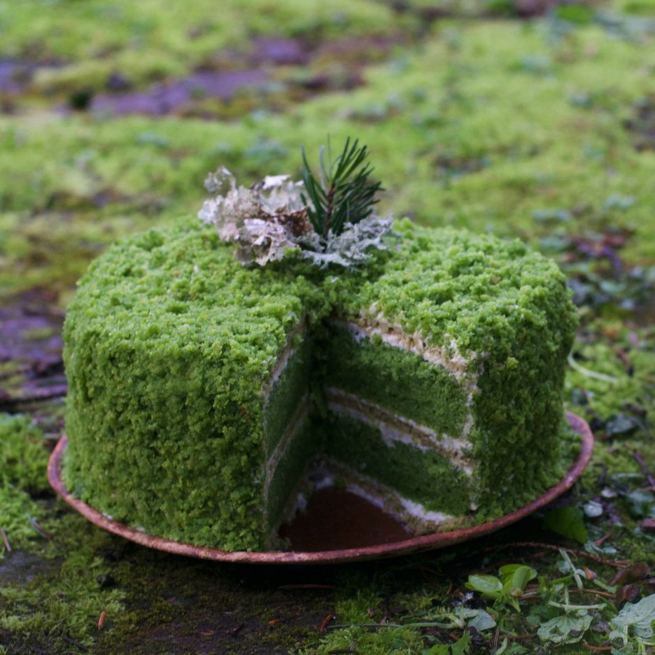 Зелень для декора торта