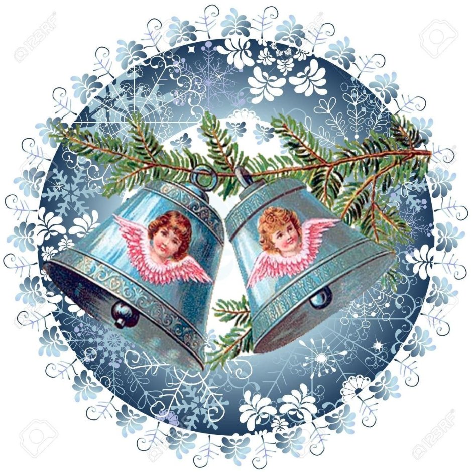 Рождество Православие открытка круглая