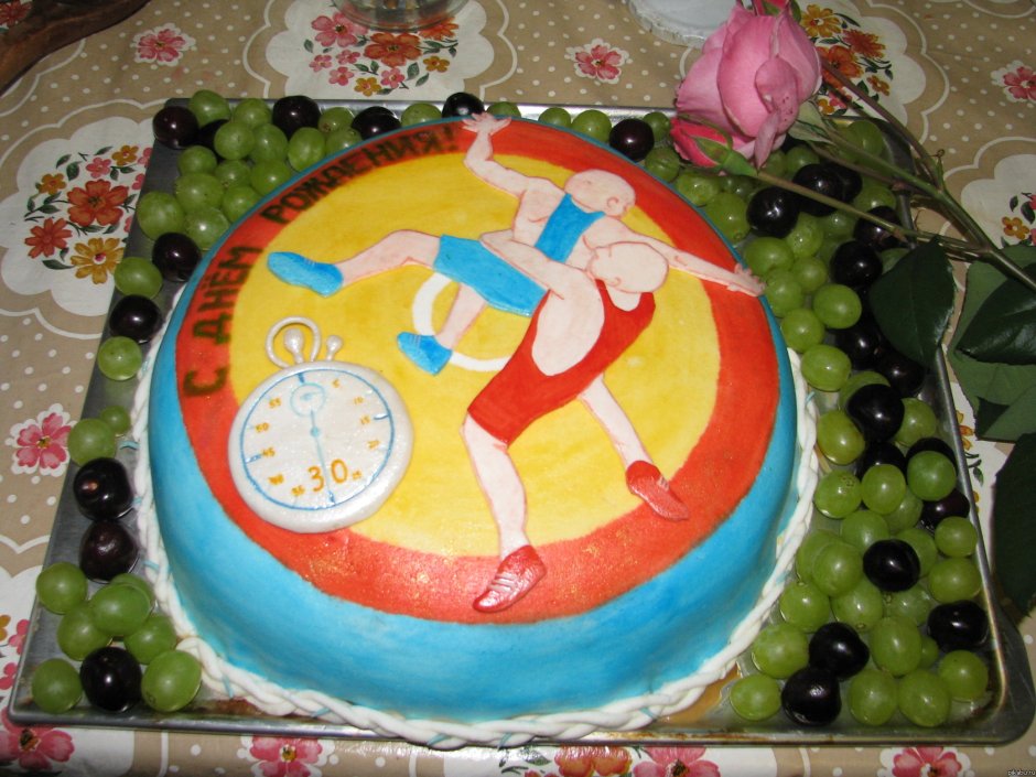 Торт на день рождения волние Барба