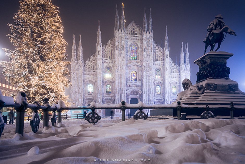 Италия, Милан зима