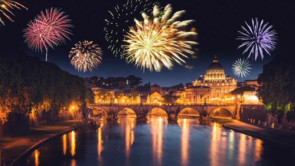 Фейерверки в Италии на новый год