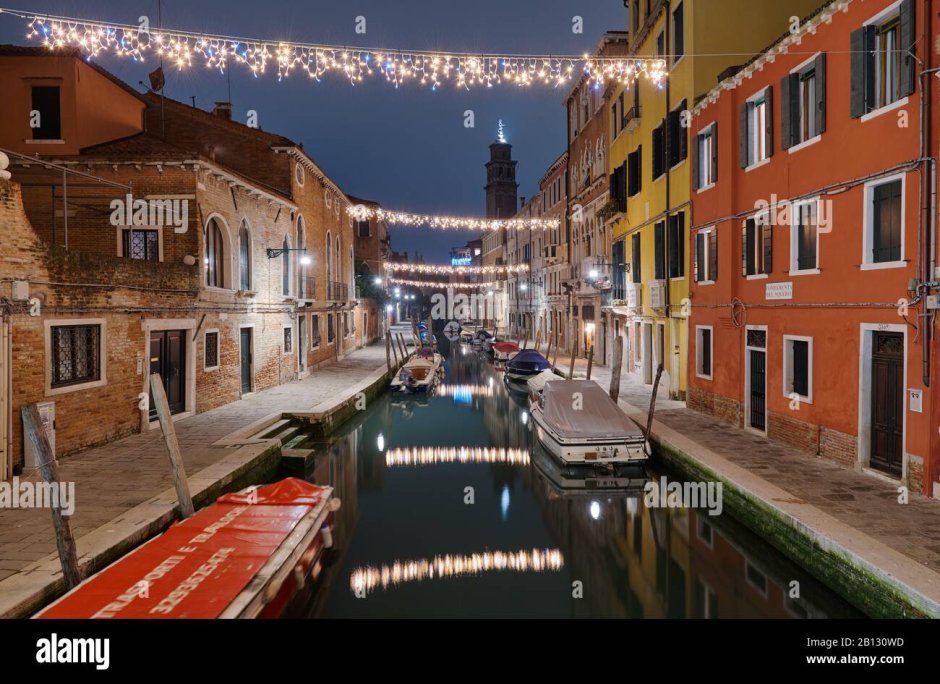 Венеция Италия ночью