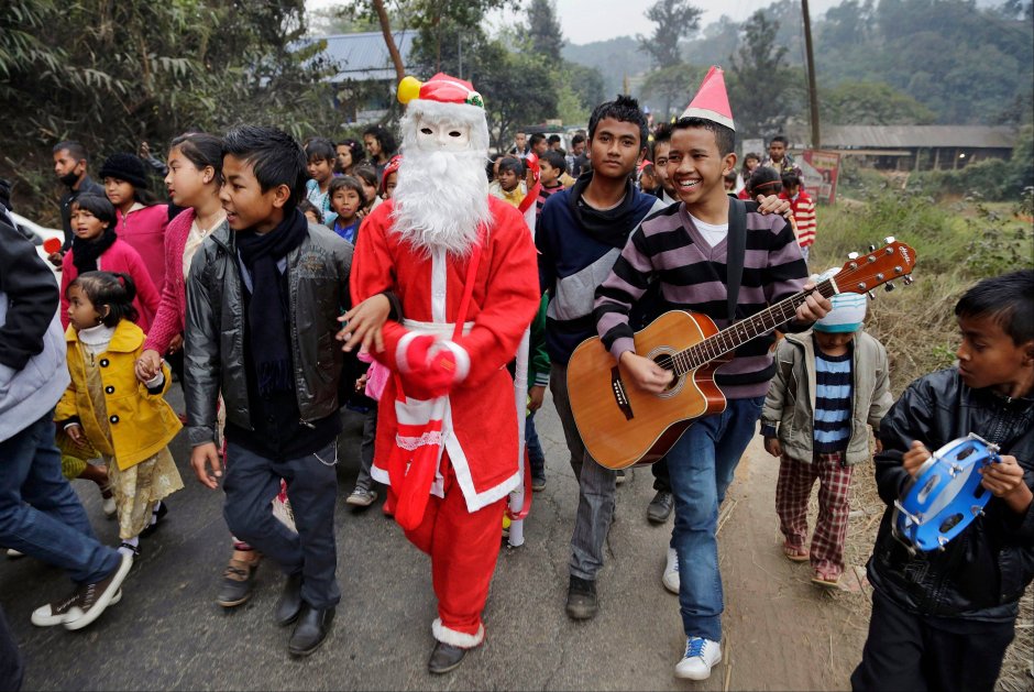 Празднование Рождества в Индии