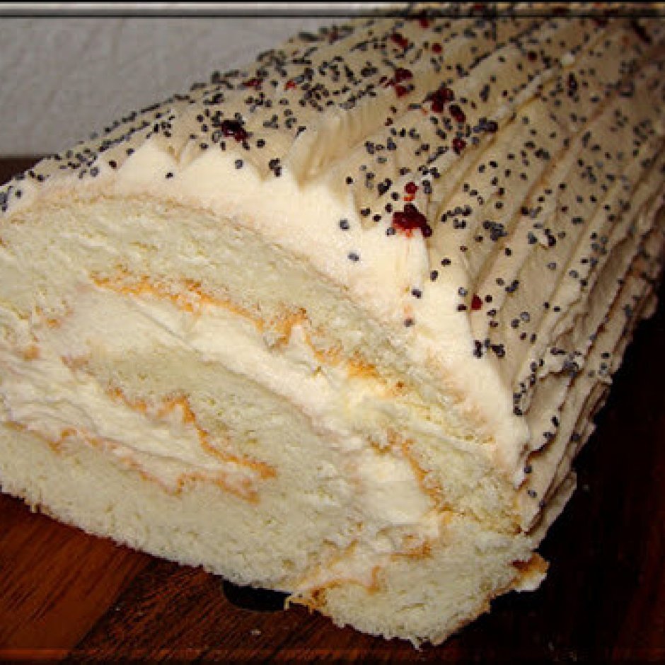 Торт из бисквита со сметанным кремом