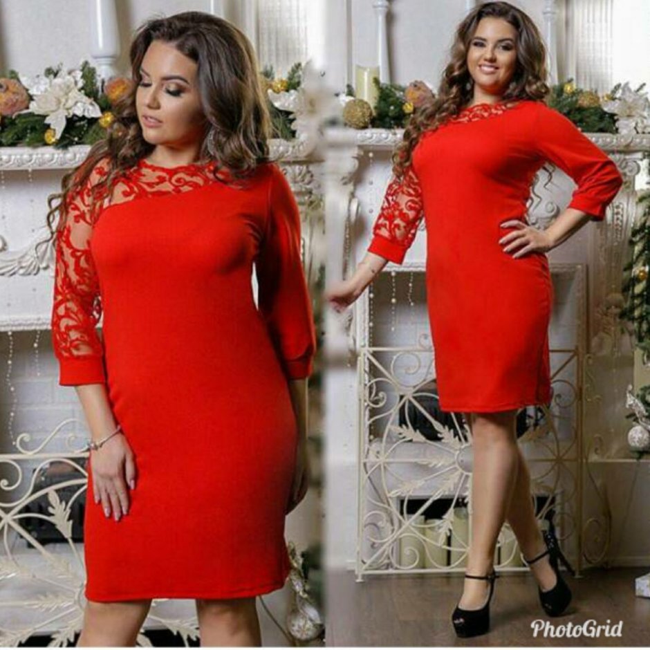 Красное платье 50 размера