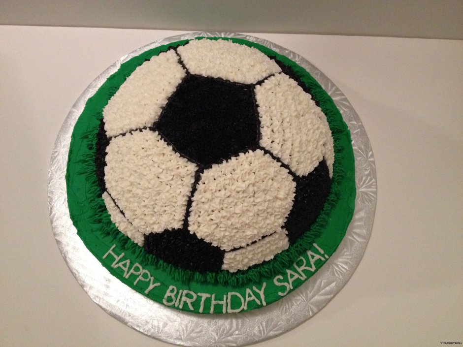 Торт с футбольным мячом на 10 лет