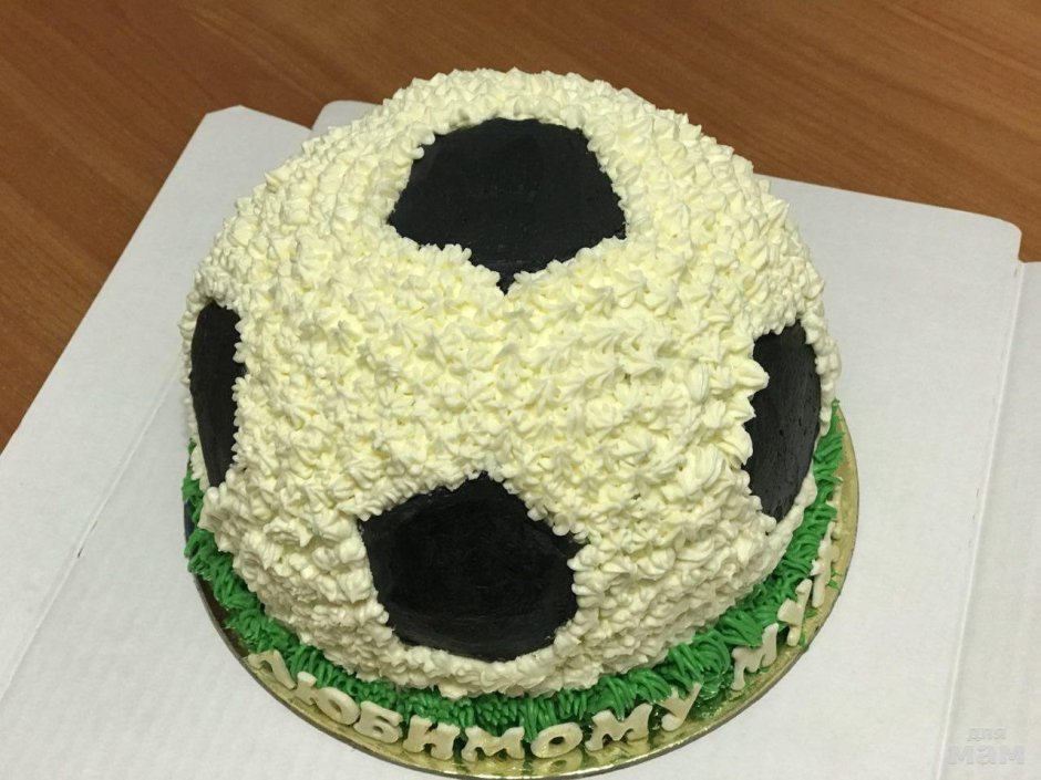 Как сделать футбольный мяч на торт