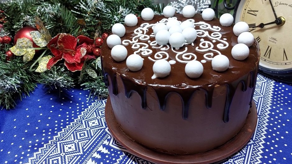 Шоколадные снежки для торта