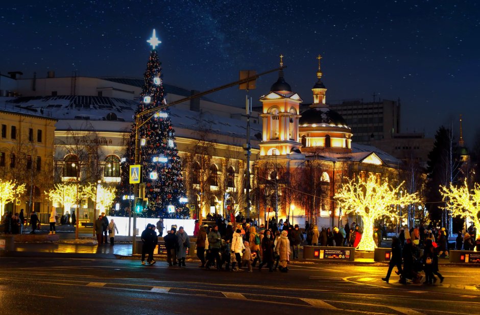Тверской бульвар Москва новогодние праздники
