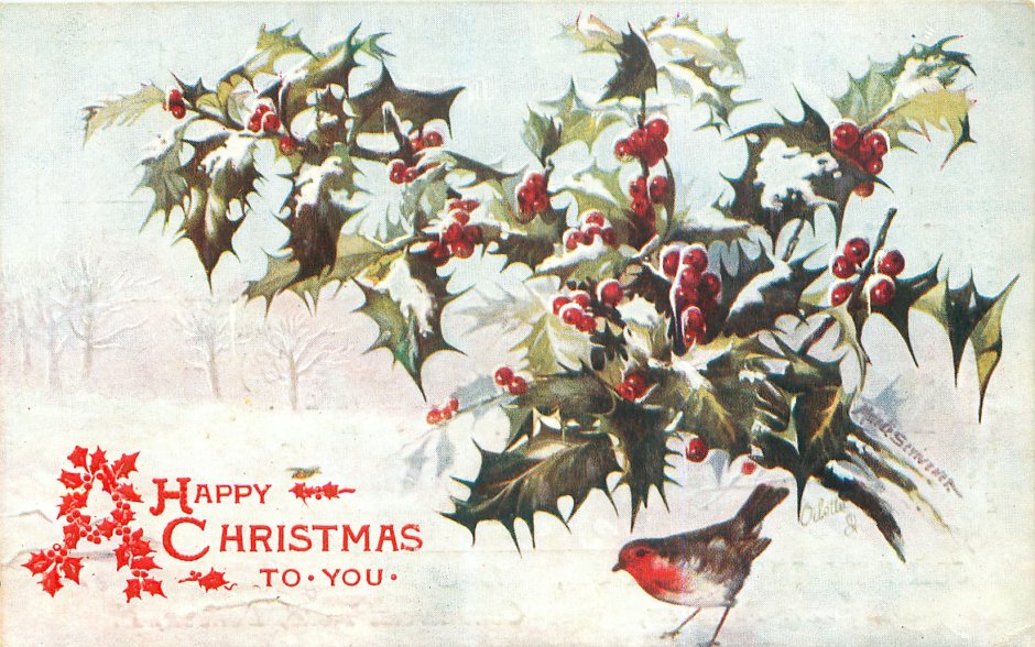 Рождественские открытки с Малиновкой