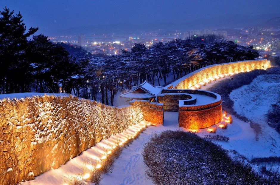 Зима в Корее Сеул