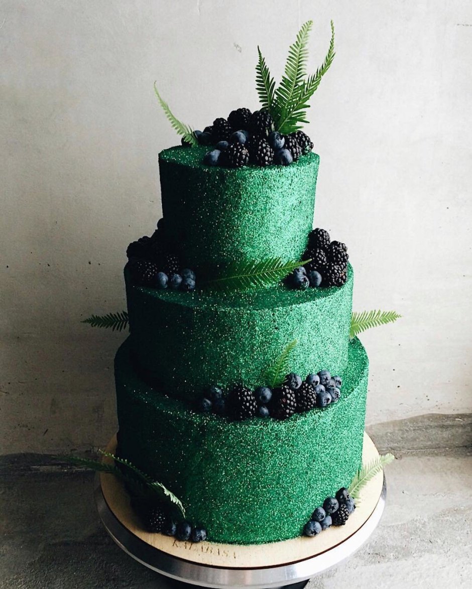 Торт в зеленых тонах