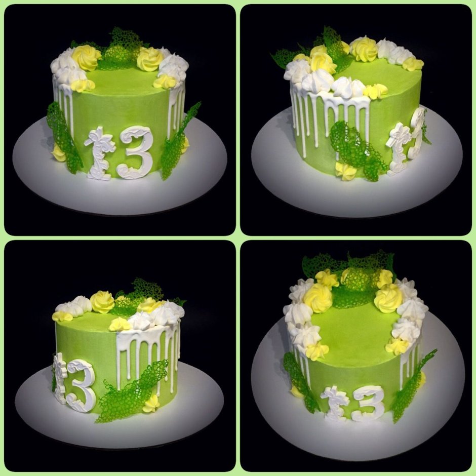 Торт нежный зеленый