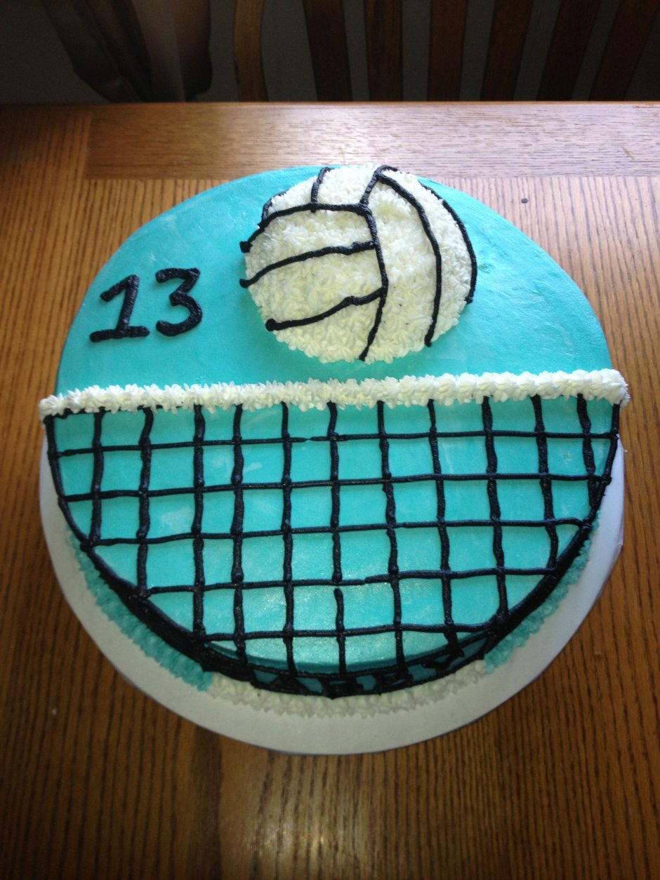 Торт на волейбольную тему
