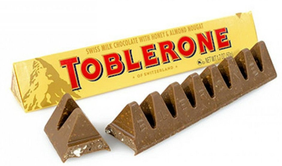 Шоколад треугольником Toblerone
