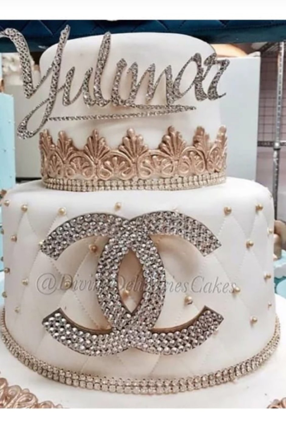 Свадебный торт в стиле гламур